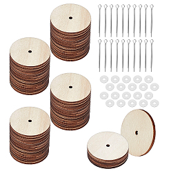 Цвет Древесины 3 сумки кукла вращающиеся шарниры аксессуары, с деревянными шайбами, вращающиеся деревянные соединения для изготовления кукол своими руками, деревесиные, 30 мм