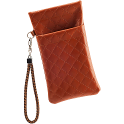 Шоколадный Чехлы для очков из искусственной кожи, прямоугольные, цвет шоколада, 180x105x18 мм