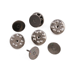 Bronze 50 Pièces de fermoirs papillon en fer à épingle, gris anthracite, 10mm
