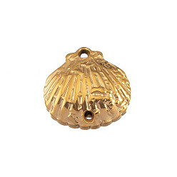 Golden Stainless Steel Connector Charms, Shell Shape Links, Golden, 140x140mm, Hole: 1mm