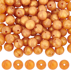 Шоколадный Пищевые экологически чистые силиконовые бусины, круглые, цвет шоколада, 12 мм, отверстие : 2 мм