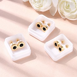 Реактивный Самолет 304 плоские круглые серьги-гвоздики из нержавеющей стали, со стразами, золотые, струя, 8 мм