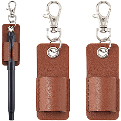 Седло Коричневый Кожаные подвесные украшения, зажим для ручки, седло коричневый, 105 мм