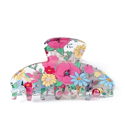 Темно-Розовый Заколки для волос из пвх, темно-розовыми, 80x39x38 мм