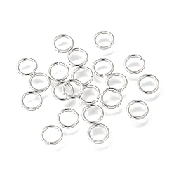 Платина Латунные кольца прыжок открыт, долговечный, без кадмия и без свинца, стойки покрытие, платина, 6x0.8 мм, внутренний диаметр: 4.5 мм