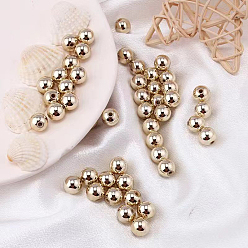 Wheat Christmas Beads Plastic Beads, UV Plating, Round Ball, Wheat, 6mm, 200pcs/bag