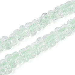 Темно-оливково-зеленый Бусы лэмпворк ручной работы, бабочка, с блеском порошок, темно-оливковый зеленый, 12~14x12.5~15.5x7~9 мм, отверстие : 1.4~1.5 мм, около 40 шт / нитка, 18.90 дюйм (48 см)