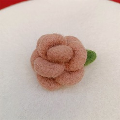Dark Salmon Handmade Wool Felt Woven Costume Accessories, Rose, Dark Salmon, 40x40mm