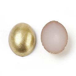 Dark Goldenrod ABS Plastic Imitation Pearl Cabochons, Oval, Dark Goldenrod, 8x6x2mm, about 5000pcs/bag