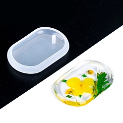 Oval DIY силиконовые формы кулон, формы для литья смолы, овальные, 52x35x7 мм