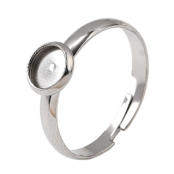 Нержавеющая Сталь Цвет 304 регулируемые кольцевые компоненты из нержавеющей стали, настройки круглого кольца, цвет нержавеющей стали, лоток : 6 мм, 8 мм, внутренний диаметр: 19 мм