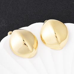 Oval 304 из нержавеющей стали серьги, ионное покрытие (ip), реальный 14 k позолоченный, овальные, 28x25 мм