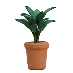 Зеленый Миниатюрные украшения из смоляных растений в горшках, аксессуары для домашнего кукольного домика с микро-ландшафтом, притворяясь опорными украшениями, зелёные, 17x48 мм