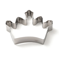 Stainless Steel Color Tarnish Resistant 304 Stainless Steel Cookie Cutters, Cookies Moulds, DIY Biscuit Baking Tool, Crown, Stainless Steel Color, 51x71x17.5mm