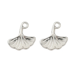 Платина Подвески из сплава , подвески из листьев гинкго, без кадмия и без свинца, платина, 17x16.5x2.5 мм, отверстие : 2 мм, Около 833 шт / 1000 г