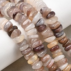 Другие Кварцы Природного кварца нитей бисера, самородки, 8~17.5x7~14x2~5 мм, отверстие : 0.8 мм, 15.55~15.94'' (39.5~40.5 см)