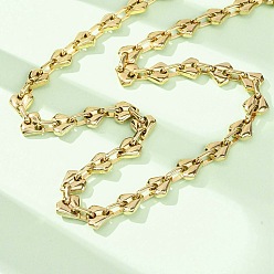 Настоящее золото 18K 304 Цепочки из нержавеющей стали с ромбовидными звеньями для женщин и мужчин, ионное покрытие (ip), реальный 18 k позолоченный, 21.85 дюйм (55.5 см)