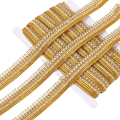 Oro 10yardas de ribete de hilo metálico, para accesorios de ropa, 1 tarjeta de presentación de cartón pc, oro, 1 pulgada (25 mm)