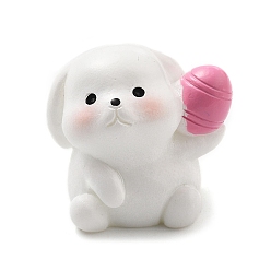 Кролик Украшения дисплей смолы, для украшения рабочего стола домашнего офиса, кролик, 24.5x18.5x21.5 мм