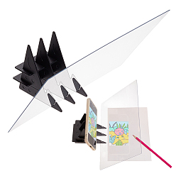 Черный Акриловая доска для рисования, для детского рисования, прямоугольные, чёрные, готовая продукция: 260x210x155 мм