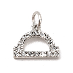 Весы Латунные микро проложить кубического циркония прелести, чары созвездий, с целью перехода в кольце, без кадмия и без свинца, Весы, 9.5x12x1.5 мм, отверстие : 3.5 мм