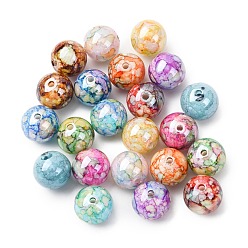 (52) Непрозрачная лаванда Печатные прозрачные бусины из смолы, круглые, разноцветные, 12 мм, отверстие : 1.8 мм