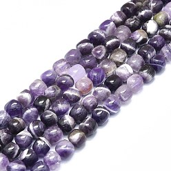 Amethyst Natürlichen Amethyst Perlen Stränge, Trommel, 10x9 mm, Bohrung: 1.2 mm, ca. 40 Stk. / Strang, 15.35 Zoll (39 cm)