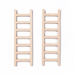 Фора Миниатюрная незаконченная деревянная лестница, для детского творчества, аксессуары для кукольного домика, оранжевые, 89.5x29.5x2 мм