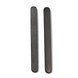 Electrophoresis Black 304 Stainless Steel Flat Ring Blanks, Stamping Blanks Finger Ring Finding, Electrophoresis Black, 52x5x1.5mm