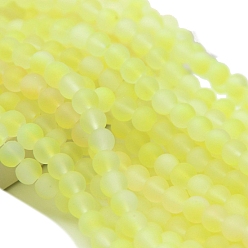 Шампанско-Желтый Светящиеся стеклянные бусины из искусственного нефрита, изготовление аксессуаров для браслета своими руками, светящиеся в темноте бусы, шампанское желтый, 8 мм, 95~105 шт