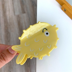 Шампанско-Желтый Заколки для волос с когтями из ацетата целлюлозы (смола), аксессуары для волос для женщин и девочек, шампанское желтый, 85x52 мм