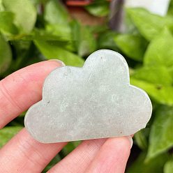 Зеленый Авантюрин Натуральный зеленый авантюрин резные фигурки статуэтки для украшения домашнего рабочего стола, облако, 50 мм