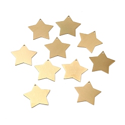 Золотой Ионное покрытие (ip) 304 подвески из нержавеющей стали, двухсторонний подъемный стол, пустая бирка с матовой отделкой, звезда, золотые, 32x33.5x1 мм, отверстие : 1.8 мм
