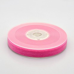 Ярко-Розовый Полиэстер бархат лента для упаковки подарка и украшения празднества, ярко-розовый, 1/2 дюйм (13 мм), о 25yards / рулон (22.86 м / рулон)