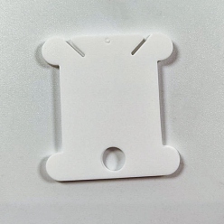 Белый Пластиковые намоточные доски, бобины для ниток, для вышивки крестом, вышивка, швейное ремесло, белые, 38x35x1 мм