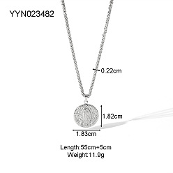 Virgin Винтажные 304 ожерелья из нержавеющей стали с портретным кулоном и цепочкой из пшеницы, цвет нержавеющей стали, девственница, 21.65 дюйм (55 см)
