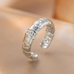 Цветок 304 из нержавеющей стали манжеты кольца, цвет нержавеющей стали, цветок, размер США 4 1/4(15мм)~20мм