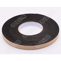 Черный Сильная адгезия, уплотнительная лента, предотвращающая столкновения, чёрные, 20x2 мм, 10 м / рулон