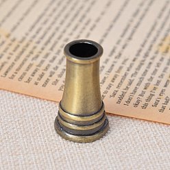 Antique Bronze Alloy Dip Pen Holder, Vintage Quill Pen Stand, Antique Bronze, 22x37mm