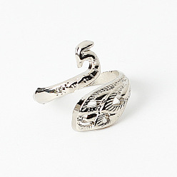 Платина Открытая манжета с павлином из сплава, петля спицами петля крючком, держатель нитенаправителя для женщин, платина