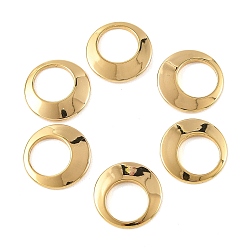 Real 18K Gold Plated SHEGRACE Brass Flat Round Charms, Cadmium Free & Nickel Free & Lead Free, Real 18K Gold Plated, 15x2mm, Hole: 9mm