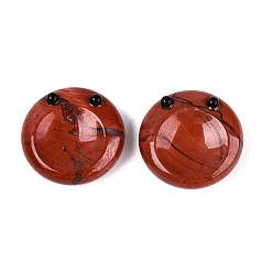 Red Jasper Natural Red Jasper Thumb Worry Stone, for Healing Reiki Stress Relief, Flat Round Shape, 39~40x12~15mm