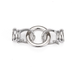 Платина Латунь раз по сравнению с застежками, без кадмия, без никеля и без свинца, платина, 41x19x10 мм