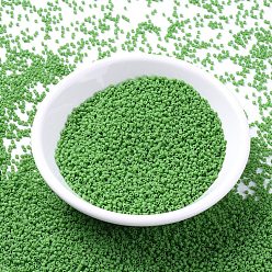 (DB0754) Matte Opaque Green MIYUKI Delica Beads, Cylinder, Japanese Seed Beads, 11/0, (DB0754) Matte Opaque Green, 1.3x1.6mm, Hole: 0.8mm, about 2000pcs/bottle, 10g/bottle