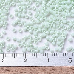 (DB1496) Opaque Light Mint MIYUKI Delica Beads, Cylinder, Japanese Seed Beads, 11/0, (DB1496) Opaque Light Mint, 1.3x1.6mm, Hole: 0.8mm, about 10000pcs/bag, 50g/bag