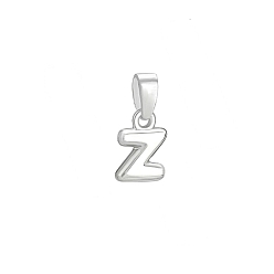 Letter Z Латунь прелести, долговечный, стойки покрытие, без кадмия и без свинца, Письмо Z, 9.5x7x2.5 мм, отверстие : 5x2.5 мм