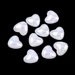 Морская Ракушка Покрытие непрозрачный акриловый имитационный ракушечный бусин, сердце, цвет морской раковины, 9x10x5.5 мм, отверстие : 1.7 мм, Около 2140 шт / 500 г