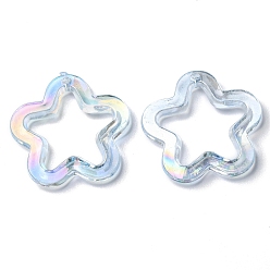 Светло-Синий Прозрачные акриловые подвески, звезда, голубой, 30x30.5x5 мм, отверстие : 1.8 мм