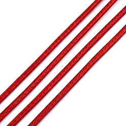Red Korean Waxed Polyester Cord, Bead Cord, Red, 1.2mm, about 185yards/roll