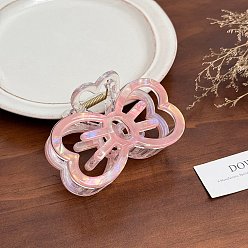 Светло-Коралловый Заколки для волос в форме когтей из ацетата целлюлозы, аксессуары для волос для женщин и девочек, бантом, свет коралловый, 89 мм